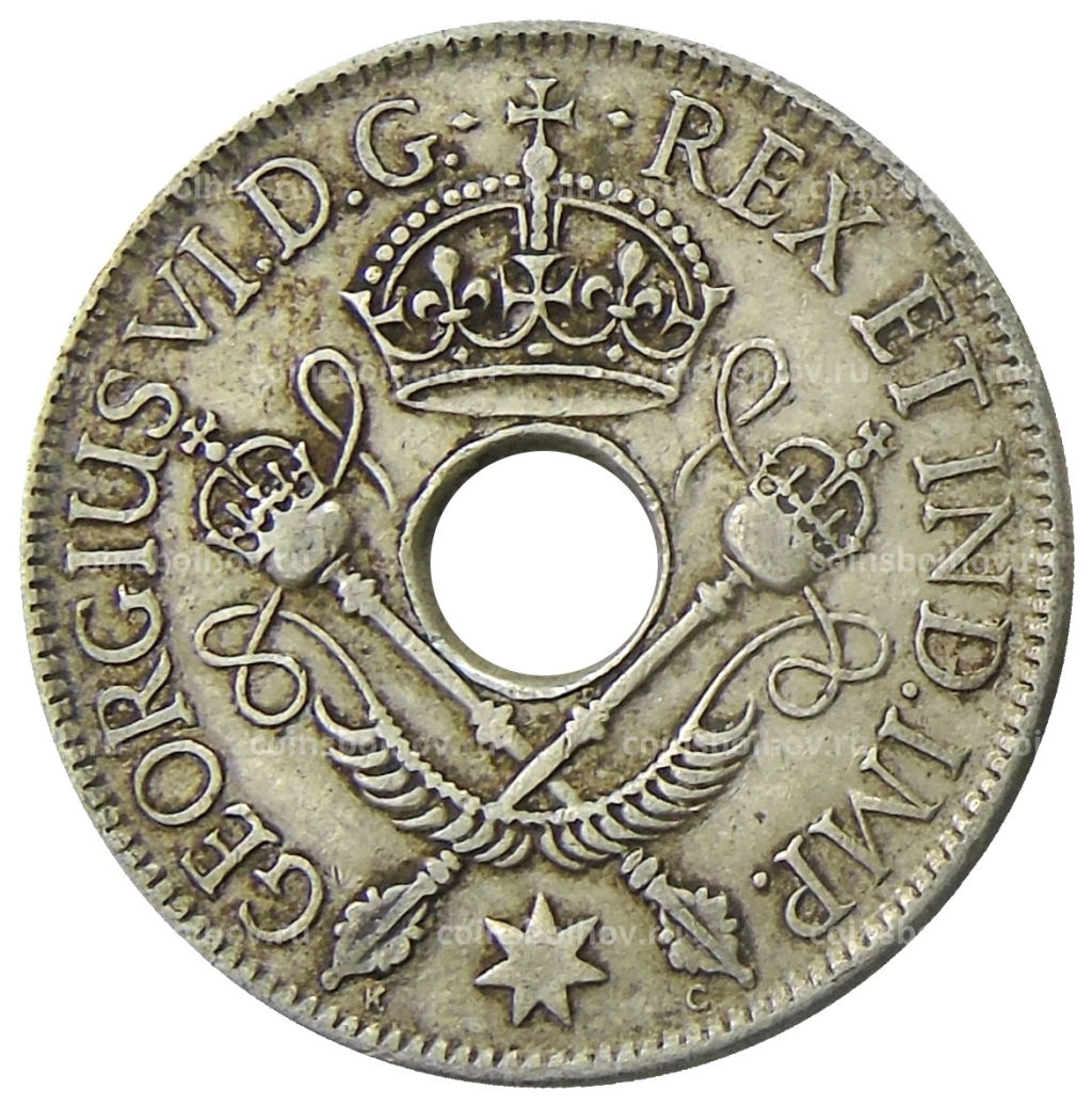 1 шиллинг 1938 года Британская Новая Гвинея