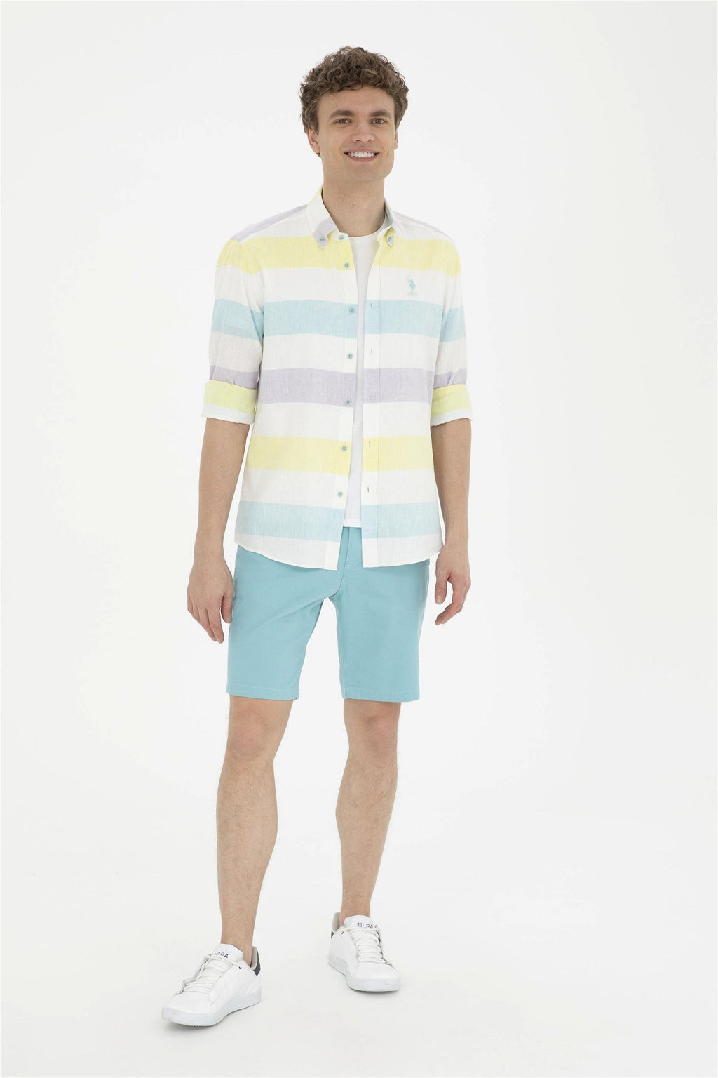 Мужские мятные тканые шорты Неожиданная скидка в корзине - U.s. polo assn фото 3