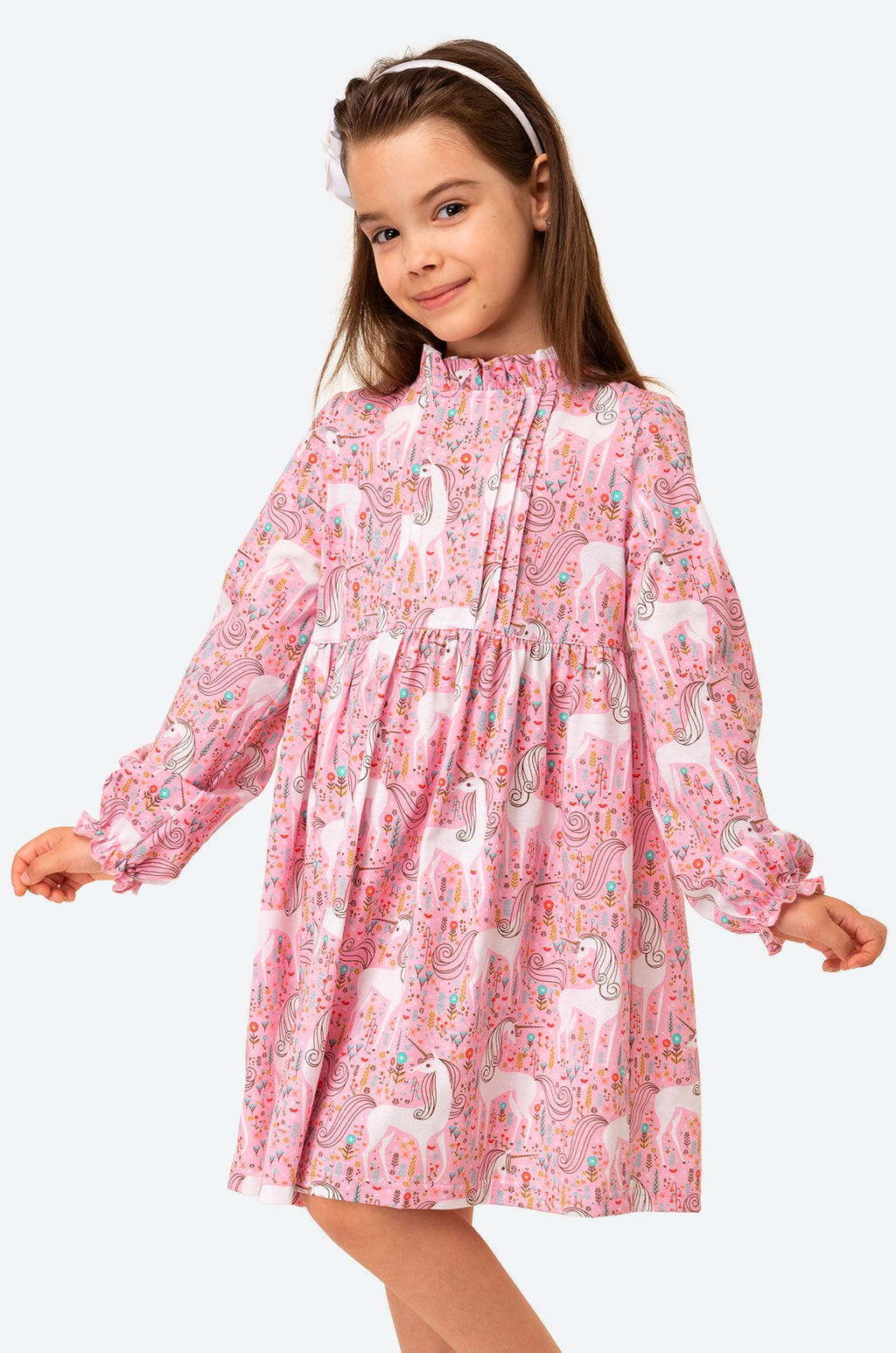 Хлопковое платье для девочки Happyfox