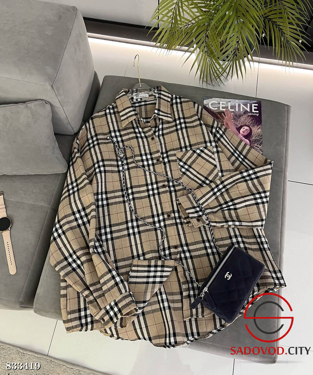 Рубашка женская в клетку - Bruno фото 6