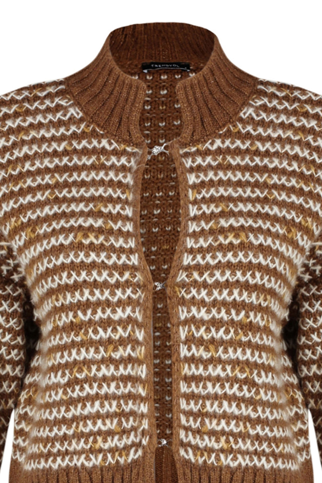 Kahverengi Yumusak Dokulu Degrade Triko H?rka TWOAW24HI00052