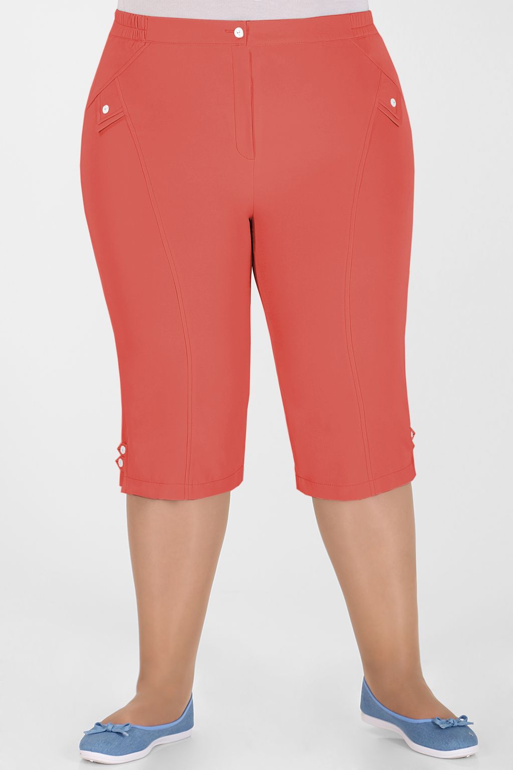 Капри женские недорогие коралловые