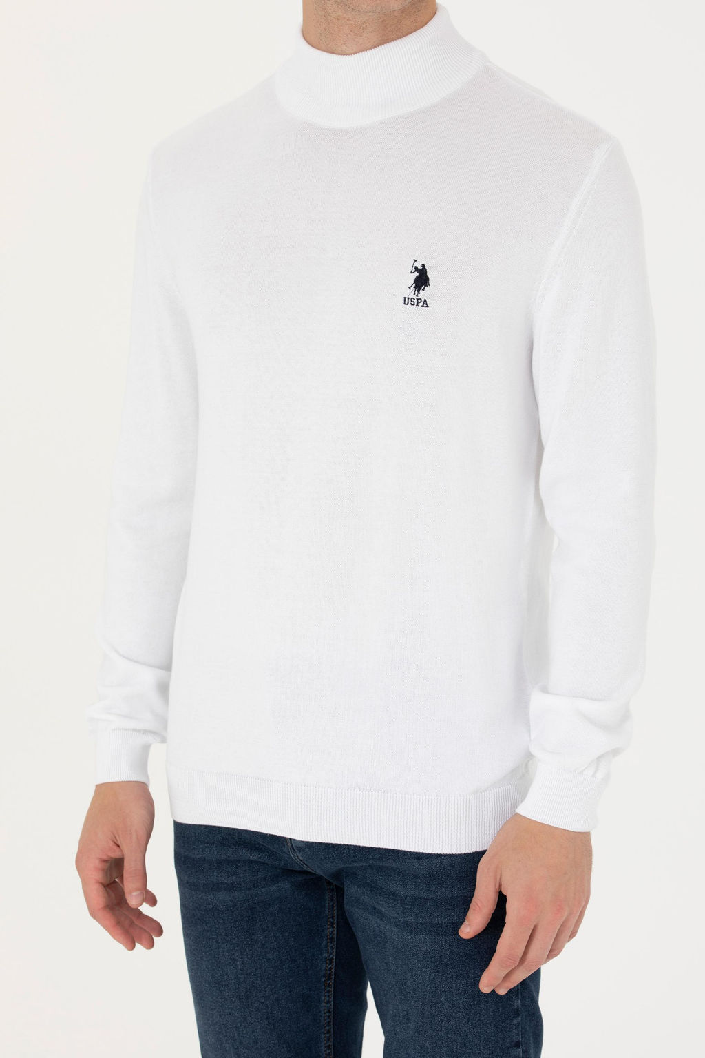 U. S. Polo Assn / Мужской белый базовый свитер - U.s. polo assn фото 20