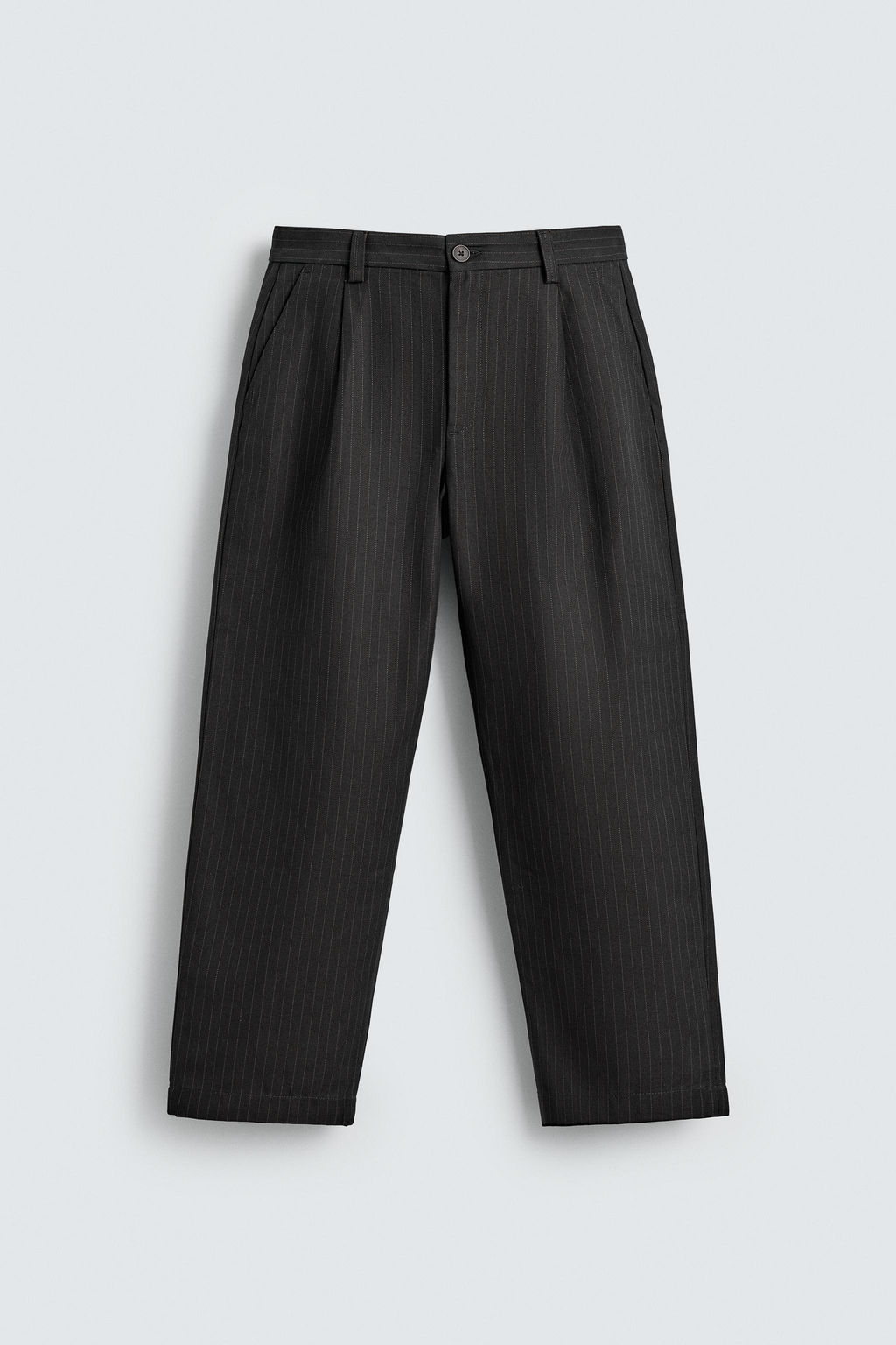 STRIPED TEXTURED CHINO TROUSERS - Zara фото 7