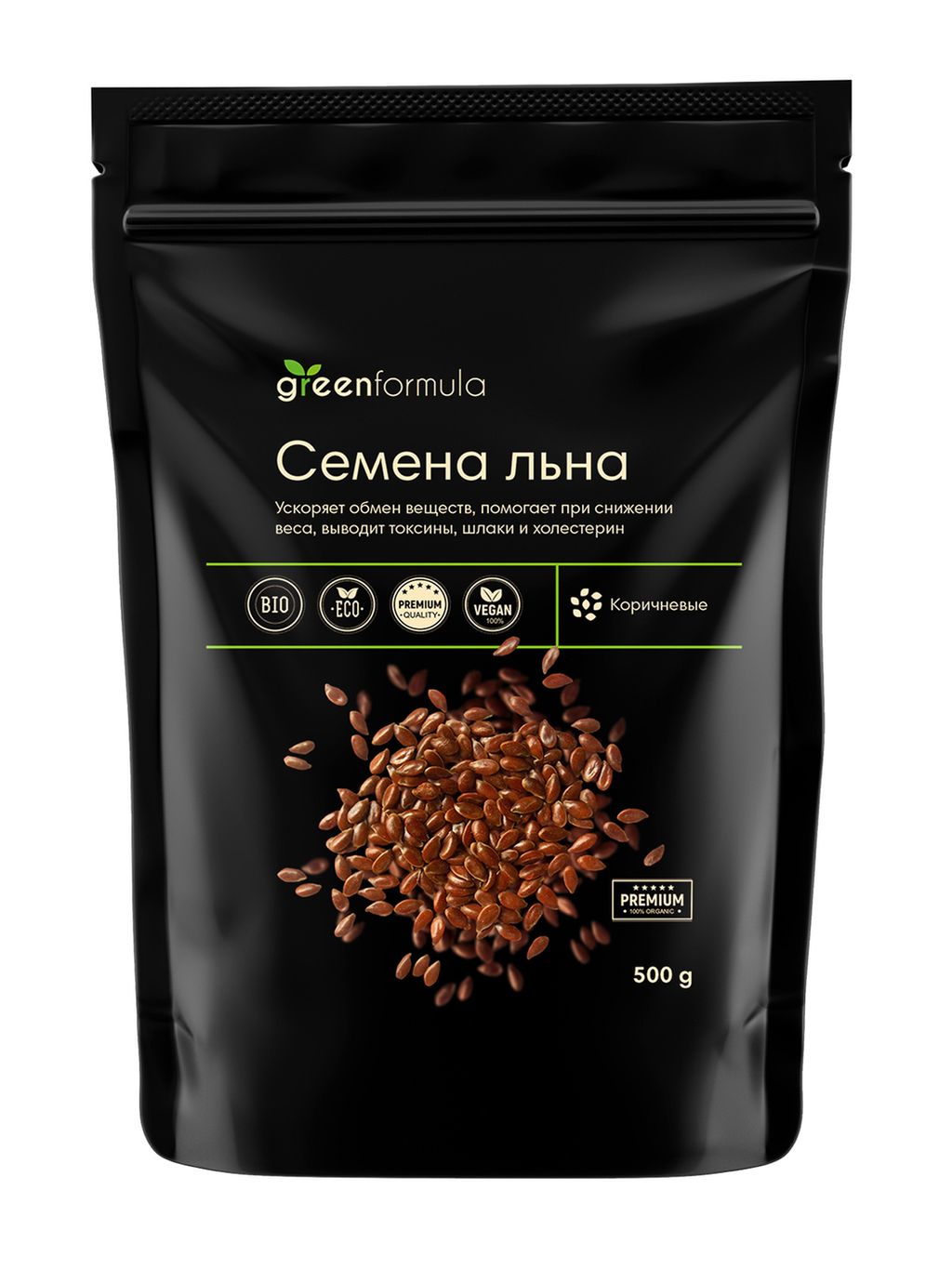 GF Семена льна бурого 500 гр - Greenformula фото 2