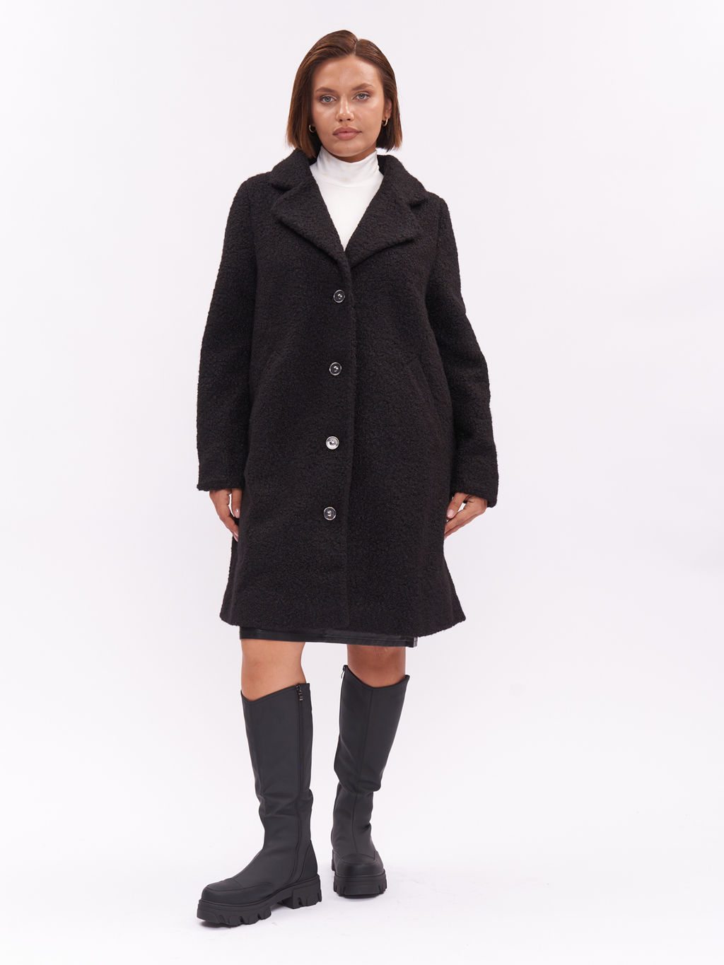 Пальто из букле ZPL13023BLK01 - Артесса фото 12