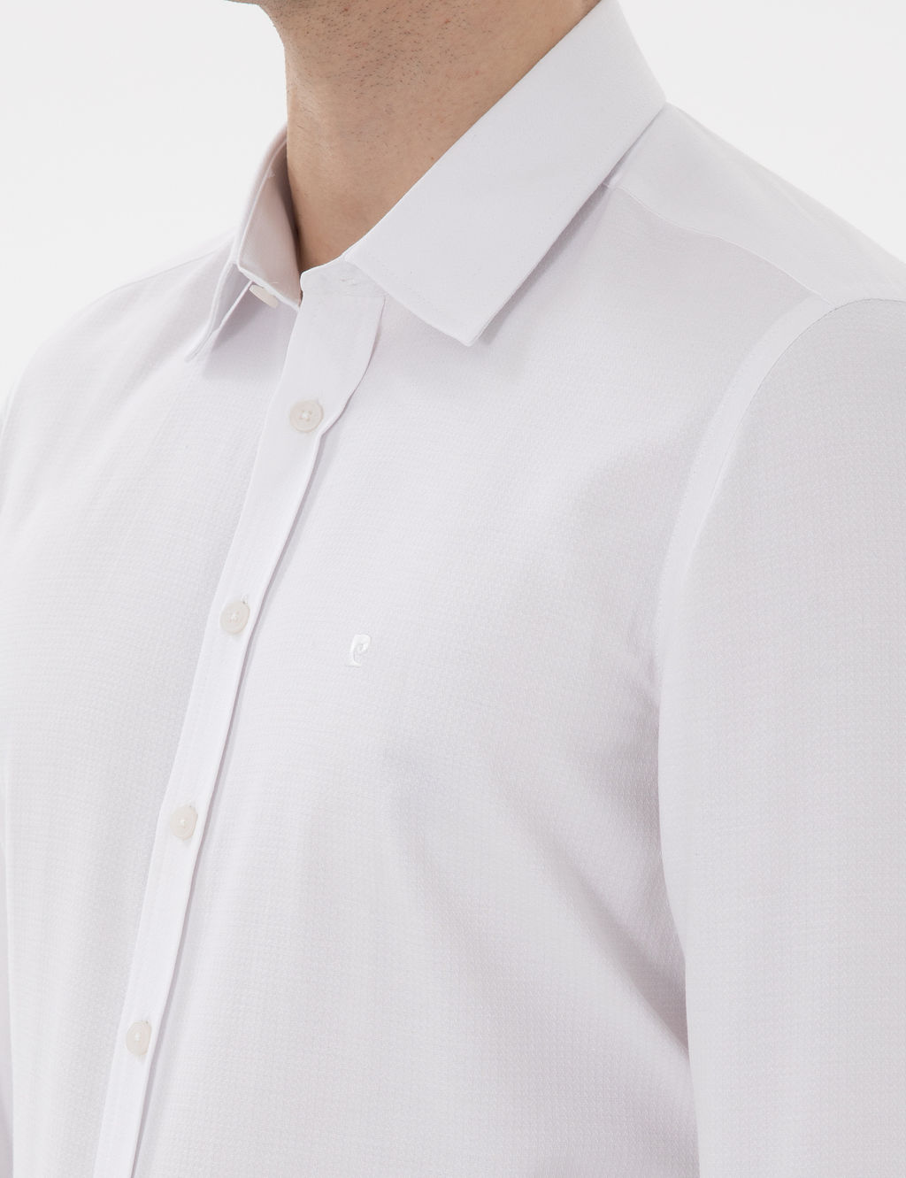 Beyaz Slim Fit Uzun Kollu G_mlek