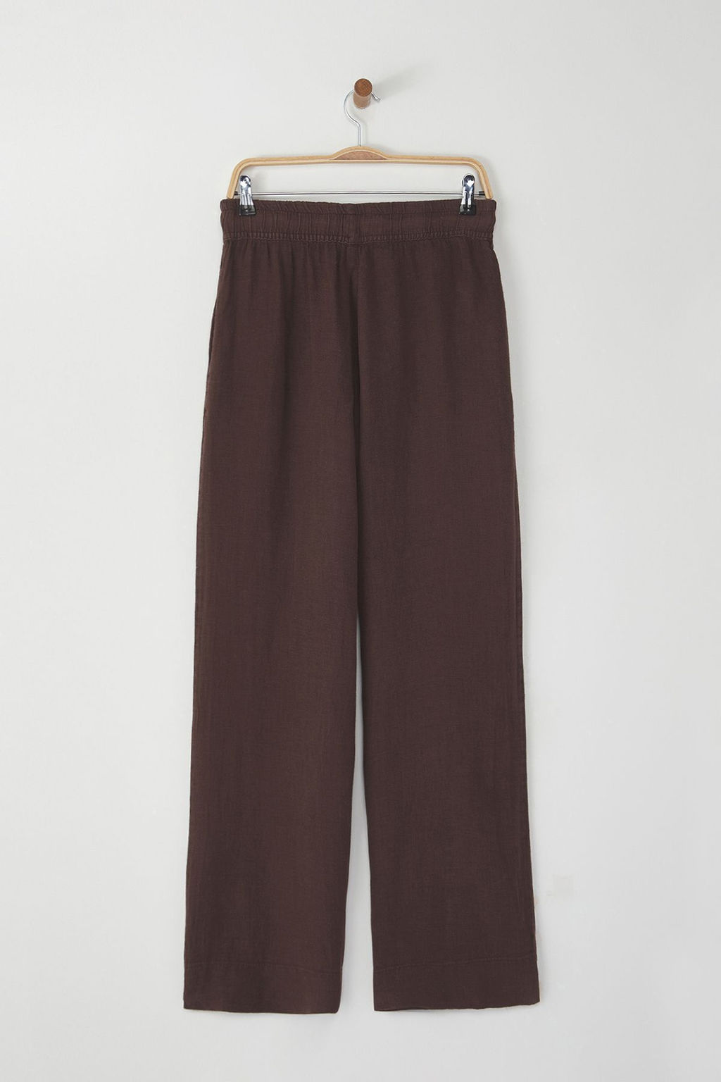 Bej %100 Keten Beli Lastikli Yuksek Bel Ekstra Wide Leg Pantolon TWOSS24JE00251 - Trendyolmilla фото 14