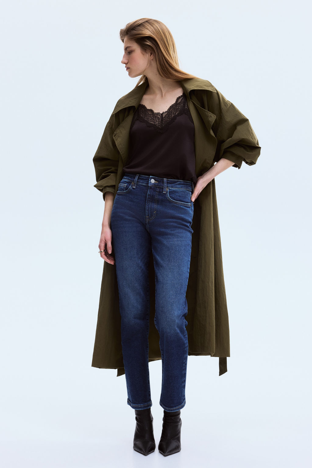 Skinny High Waist Ankle Jeans - H&m фото 7