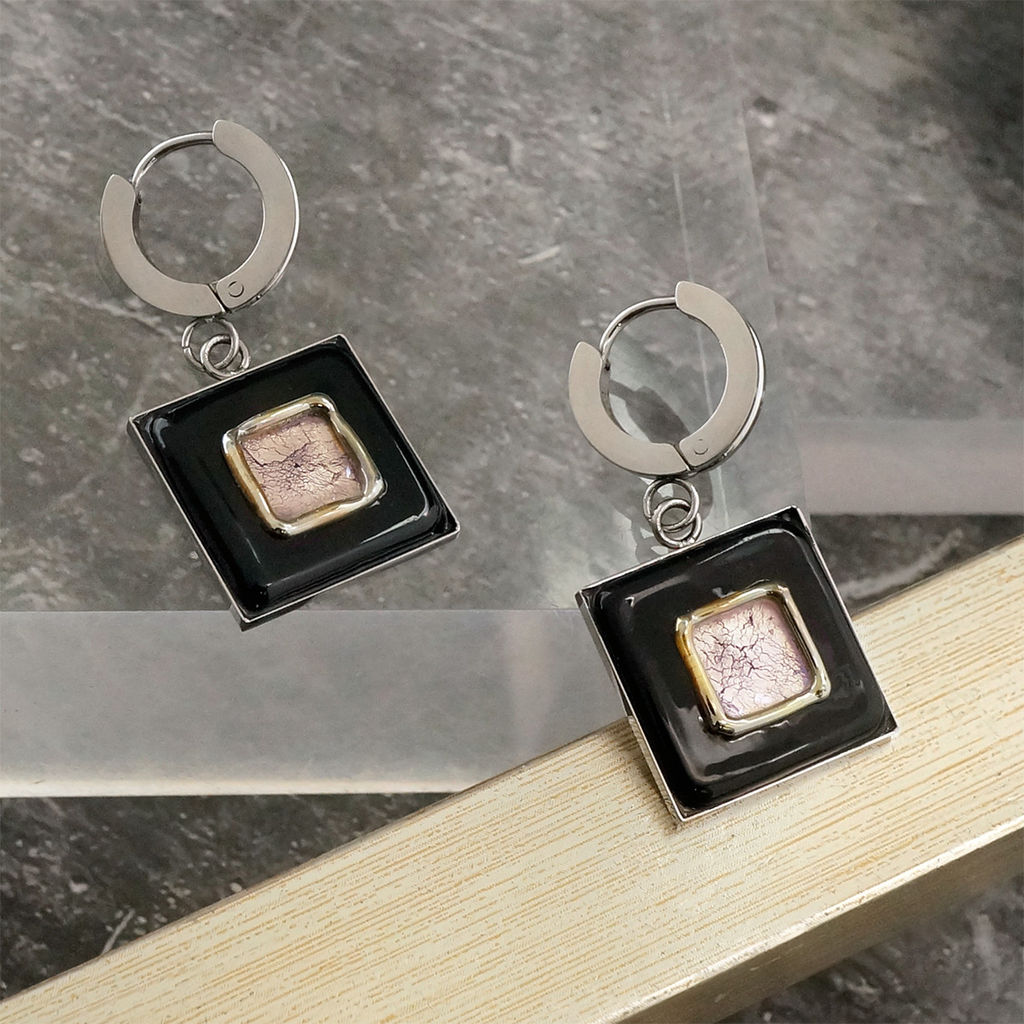 Серьги из муранского стекла MATRIX