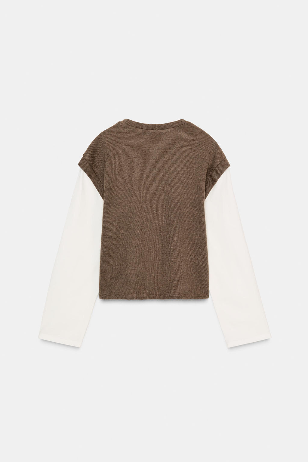 CONTRAST WAISTCOAT T-SHIRT - Zara фото 6