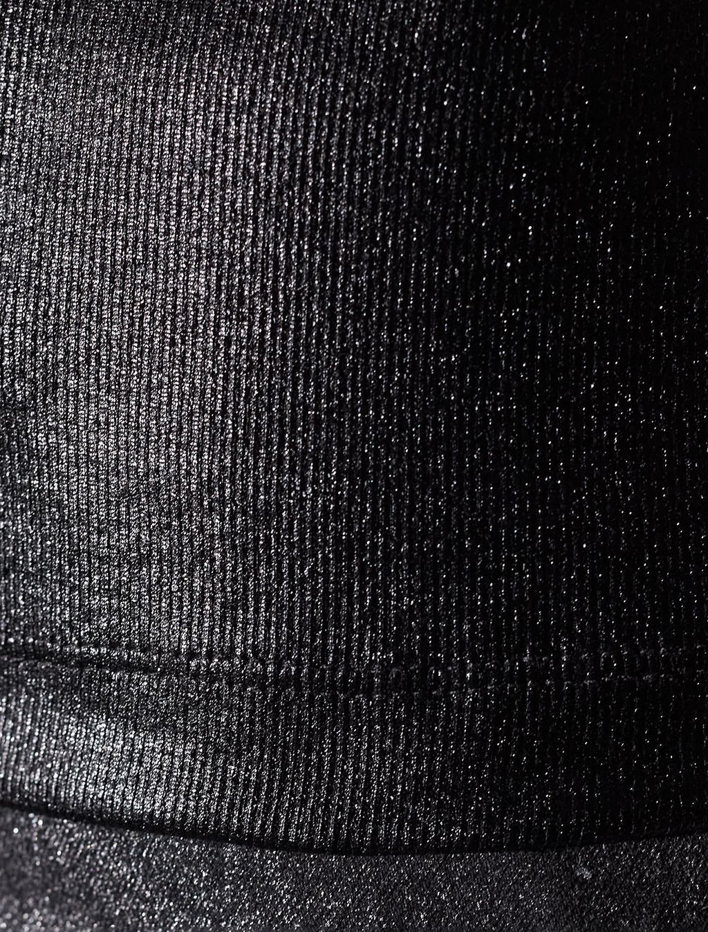 Топ с закрытым декольте из хлопка с эластаном в рубчик с матовым покрытием металлик - Vilatte фото 4