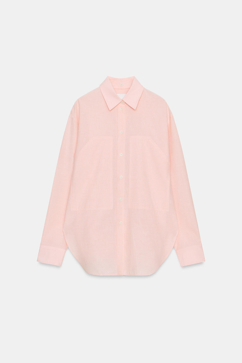 CAMISA RAYAS CUELLO DESMONTABLE ZW COLLECTION / Rosa / Blanco - Zara фото 5