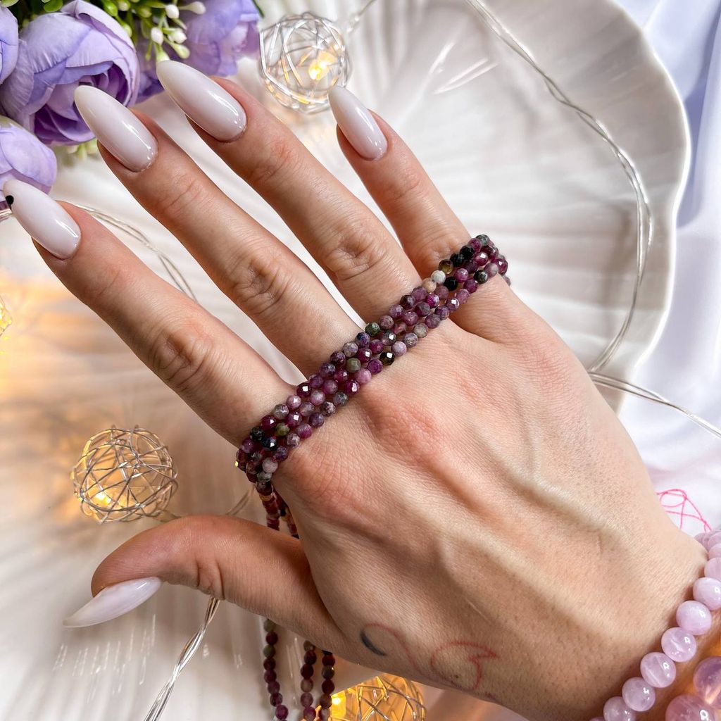 Бусины для украшений из Турмалина микс огранка