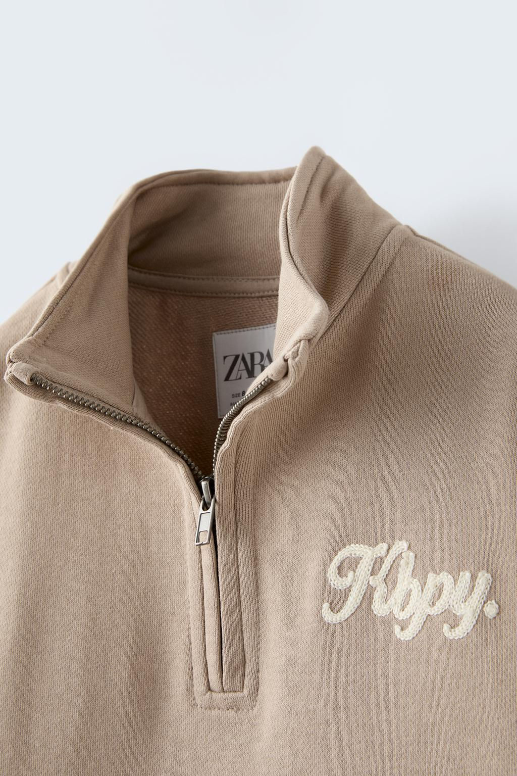 EMBROIDERED SWEATSHIRT WITH ZIP - Zara фото 3