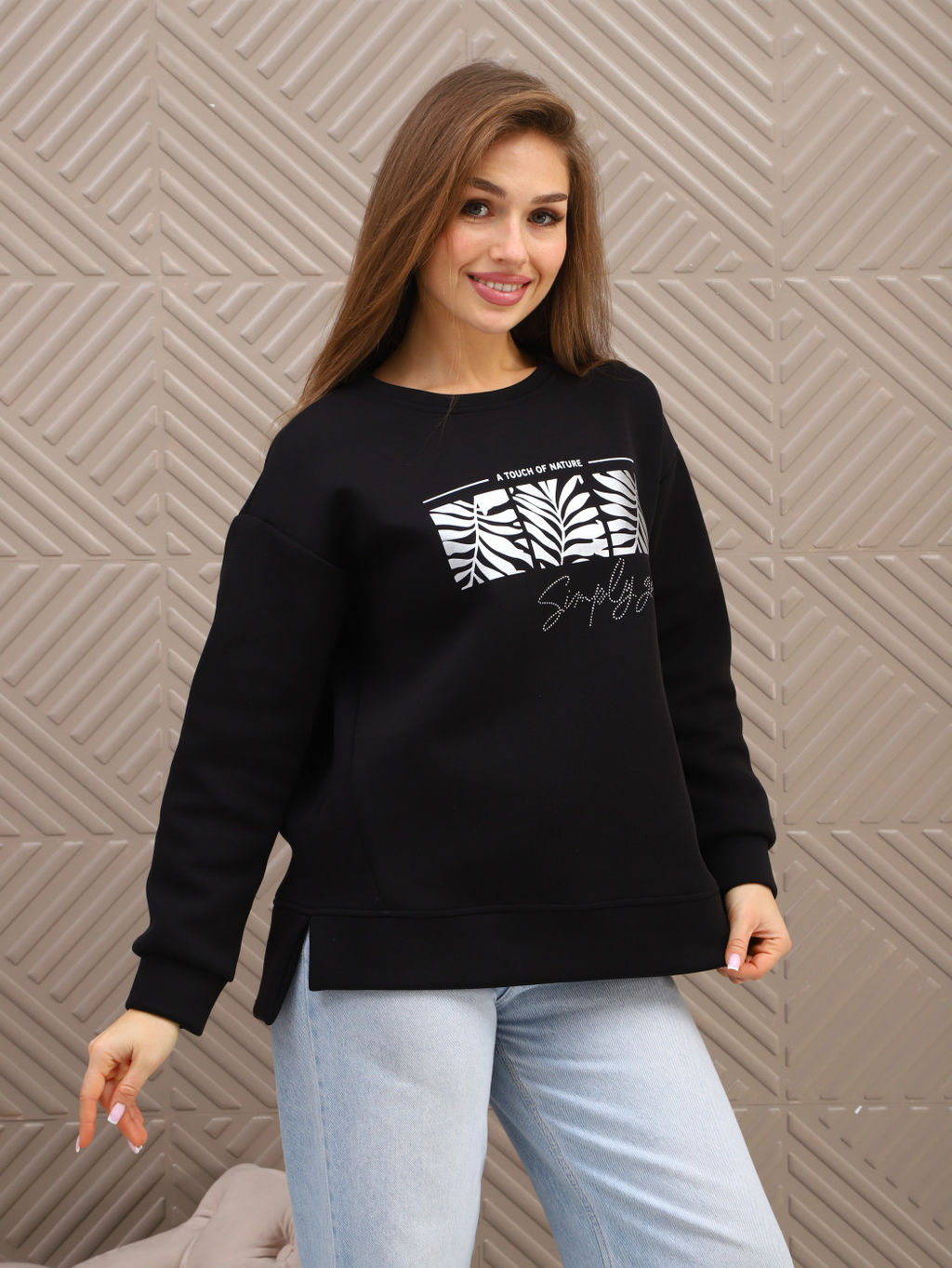 Свитшот женский Флёр черный