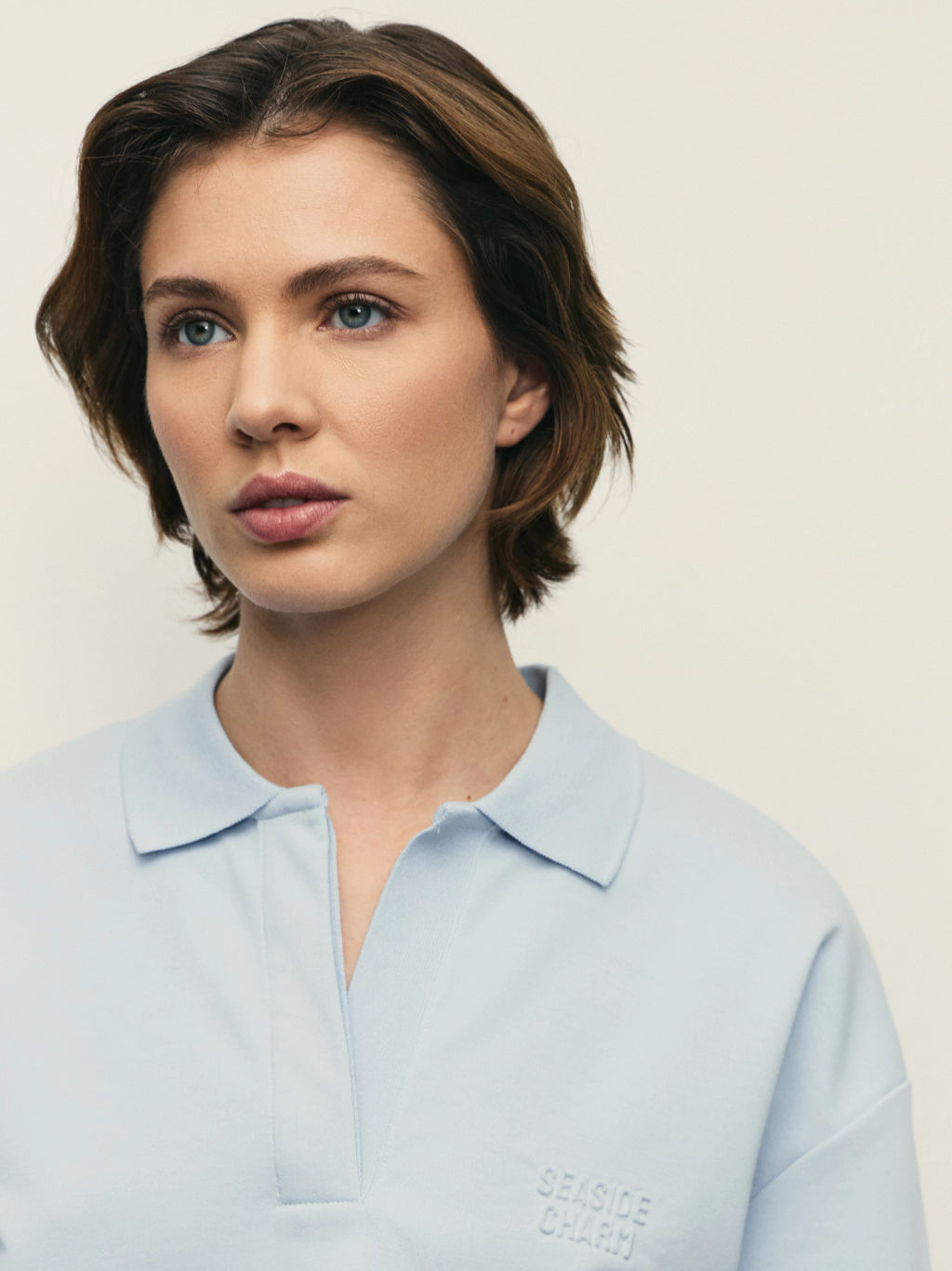 Свитшот с отложным воротником на пуговицах / Zarina  фото 6