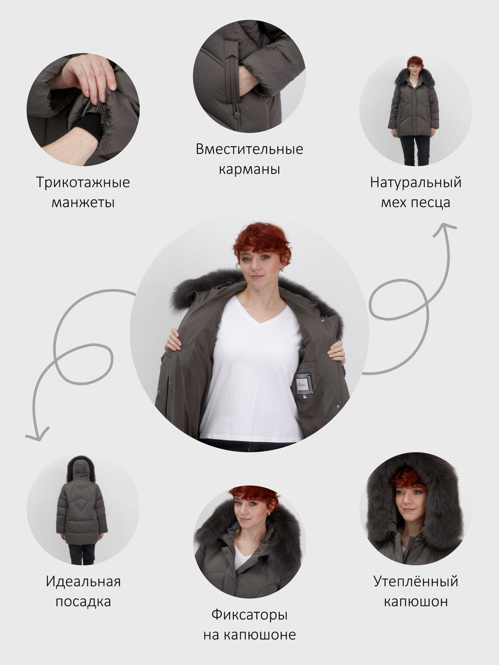 Куртка зимняя с мехом Бренд: Visdeer  фото 25