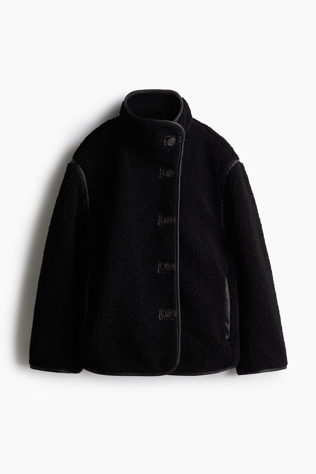 Chaqueta de corte holgado en borreguito - H&m фото 7