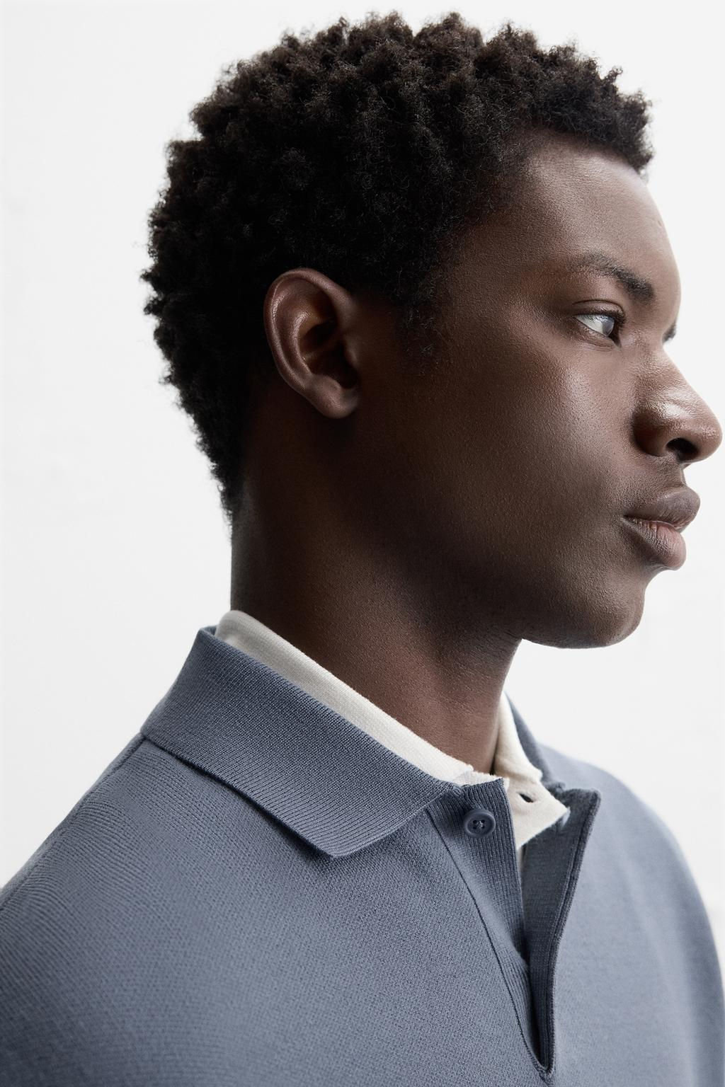 VISCOSE BLEND KNIT POLO SHIRT - Zara фото 45