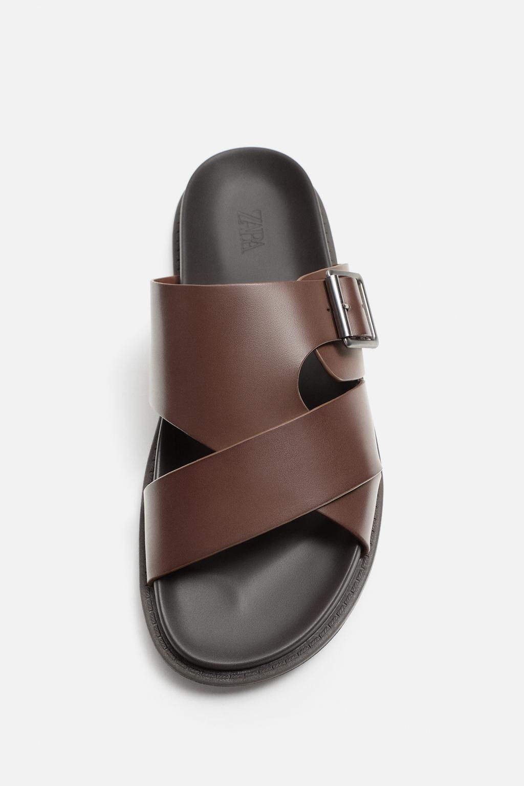Criss-cross sandals with buckle - Zara фото 15