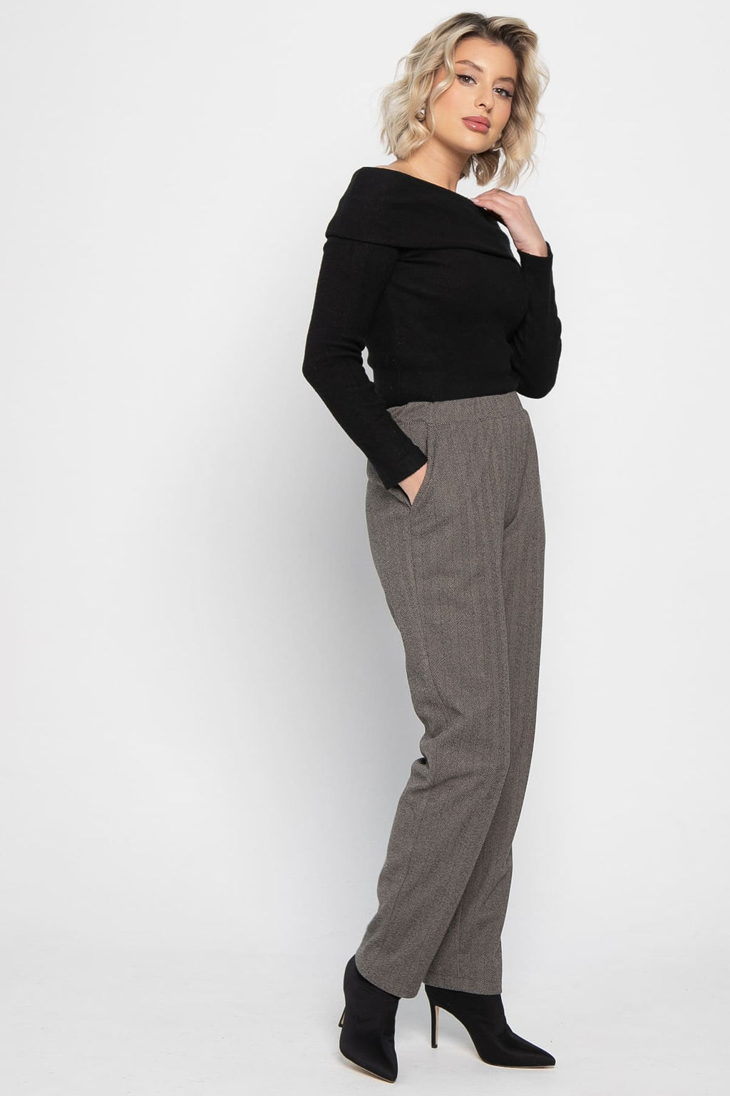 Брюки зауженные Диксон (коричневые) Б15008-8М