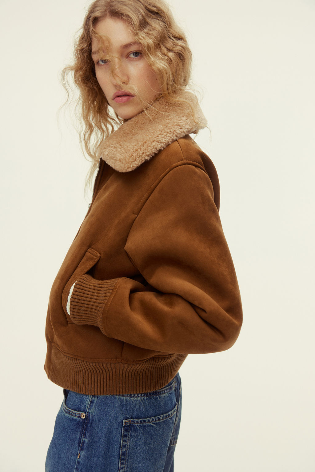 Chaqueta con cuello de borreguito - H&m фото 6