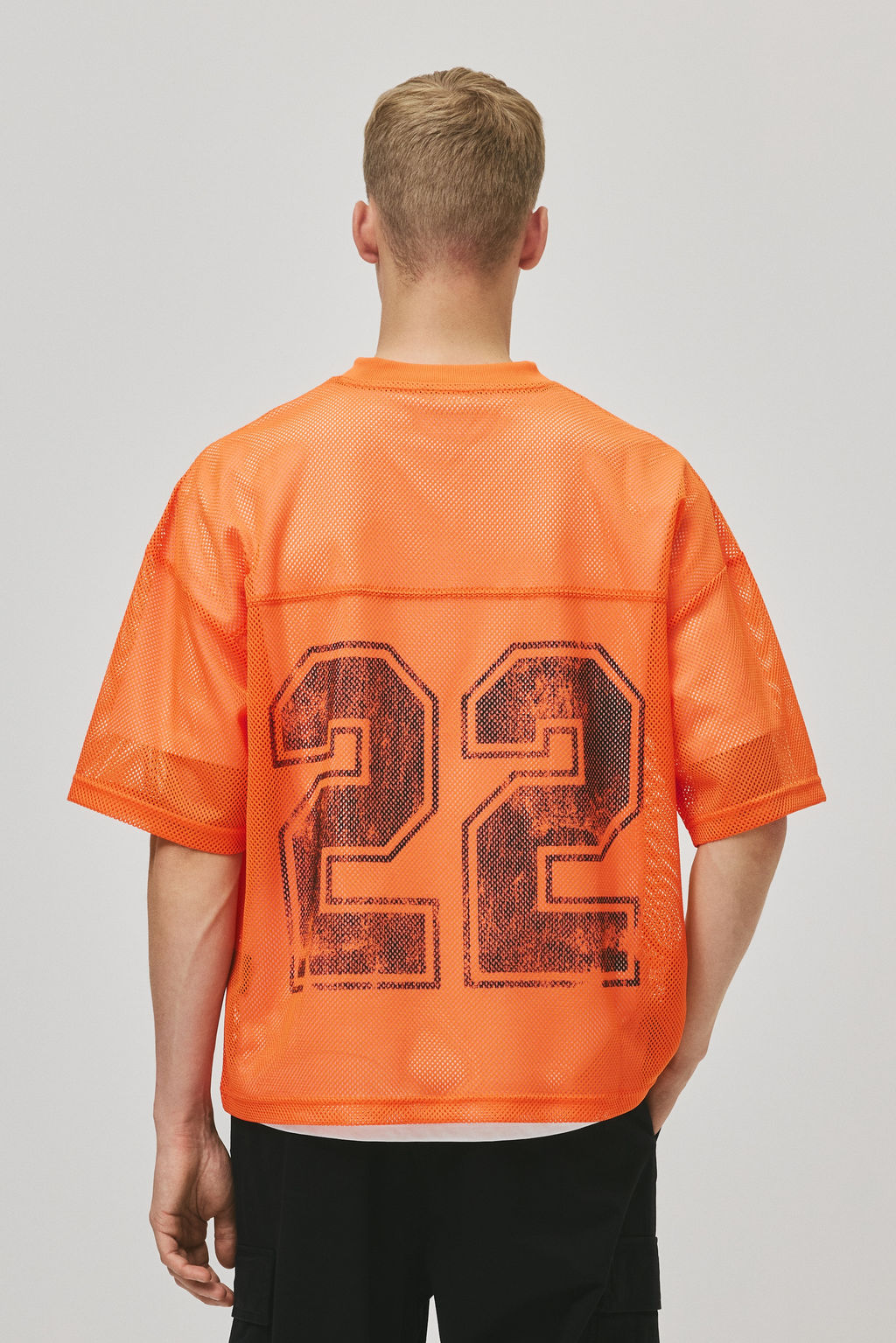 Oversized Fit Printed mesh T-shirt - H&m фото 4