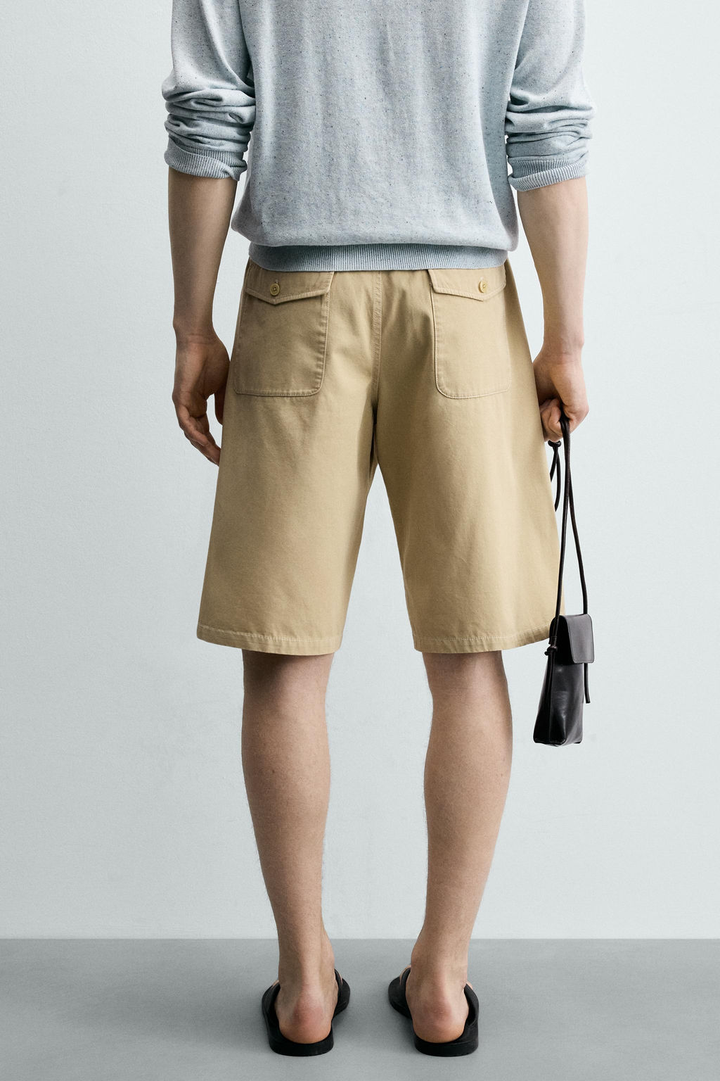 BERMUDA LAVADA RELAXED FIT / Amarillo claro - Zara фото 3