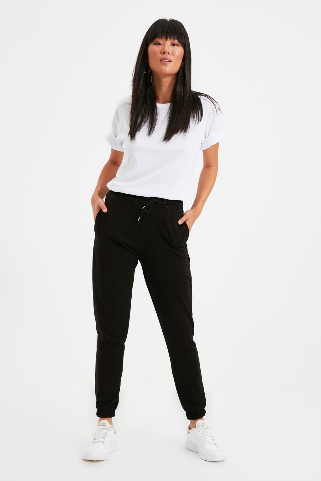 Siyah Basic Jogger Ince Orme Esofman Alt? Pantolon TWOAW21EA0194