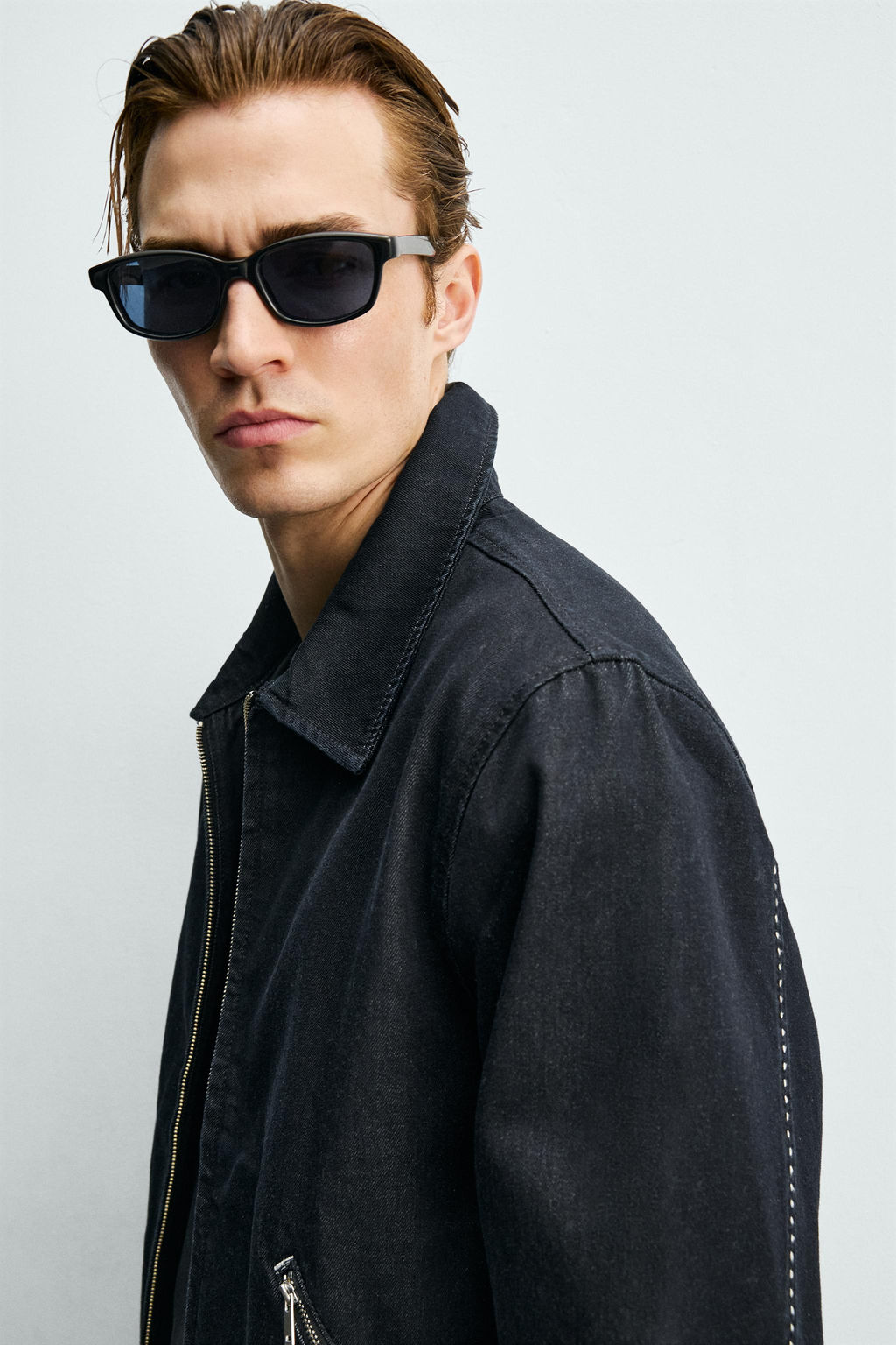 CAZADORA DENIM PESPUNTES CONTRASTE / ?ndigo - Zara фото 5