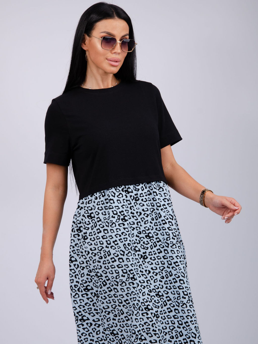 Платье Виттория, вискоза/кулирка До 60 размера - Малина фото 5