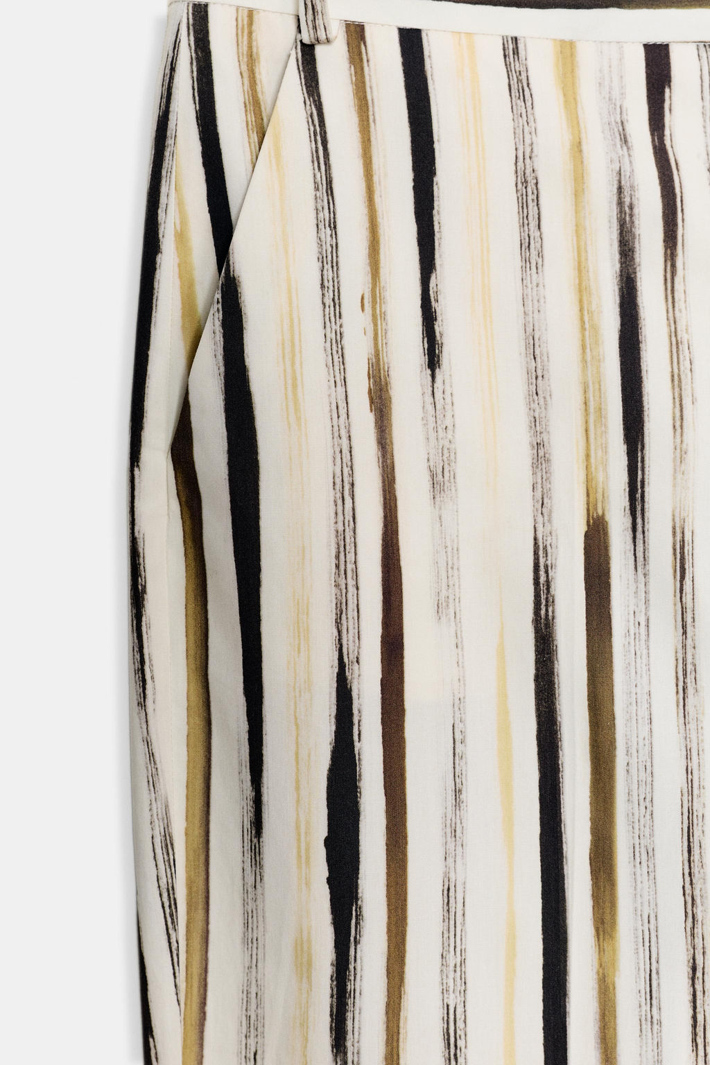 PANTAL?N POPEL?N RAYAS ZW COLLECTION / Marr?n / Crudo - Zara фото 6