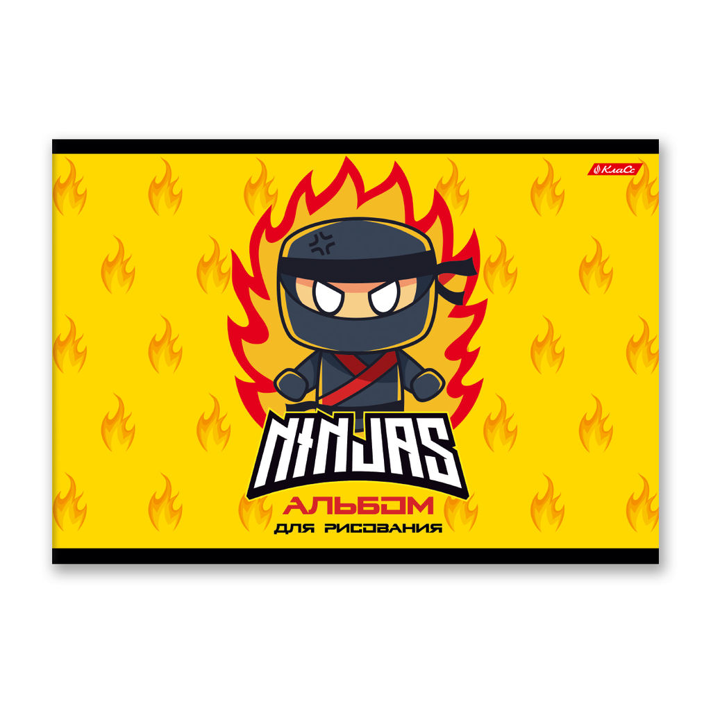 Светоч 16АЛСК4_1_3_9 Альбом для рисования 100 г/м2 A4 29 х 20.5 см 16 л. на скобе 10 шт. 000651 Юный ниндзя