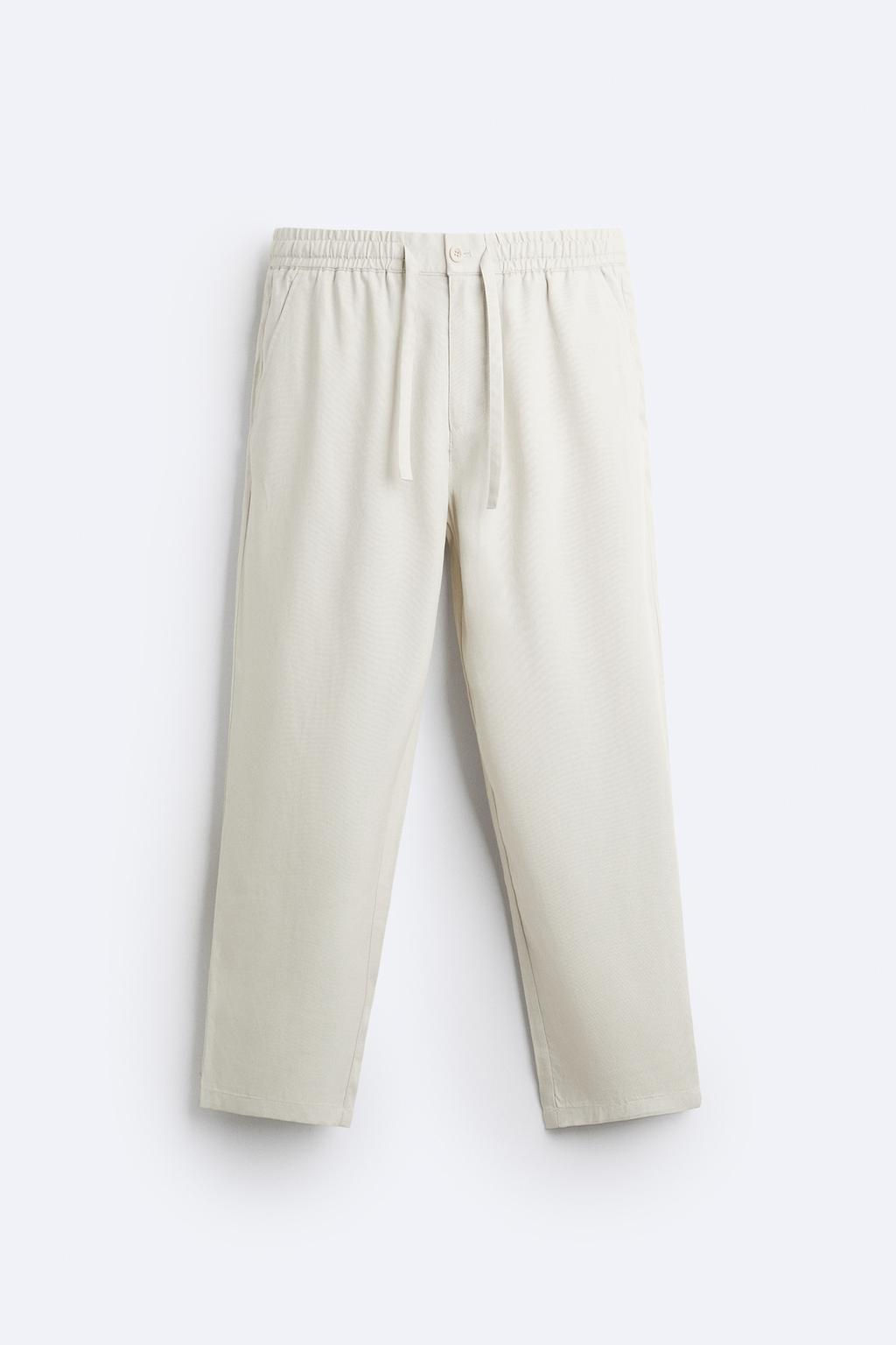 LYOCELL JOGGER WAIST TROUSERS - Zara фото 18
