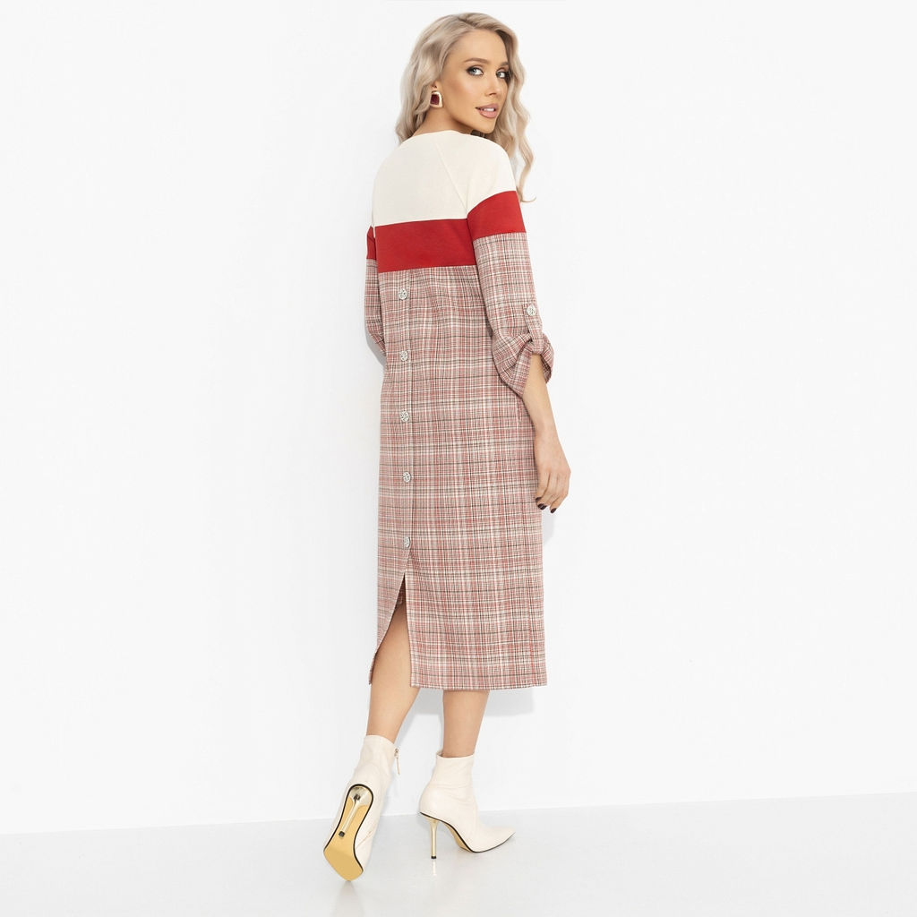 Платье с акцентной спинкой, Влюблена в себя (красное) - Charutti фото 5