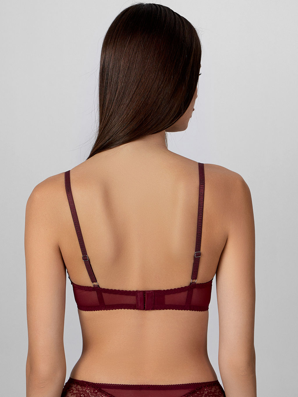 Бюстгальтер женский Mark Formelle пуш-ап кружевной бордовый  фото 3