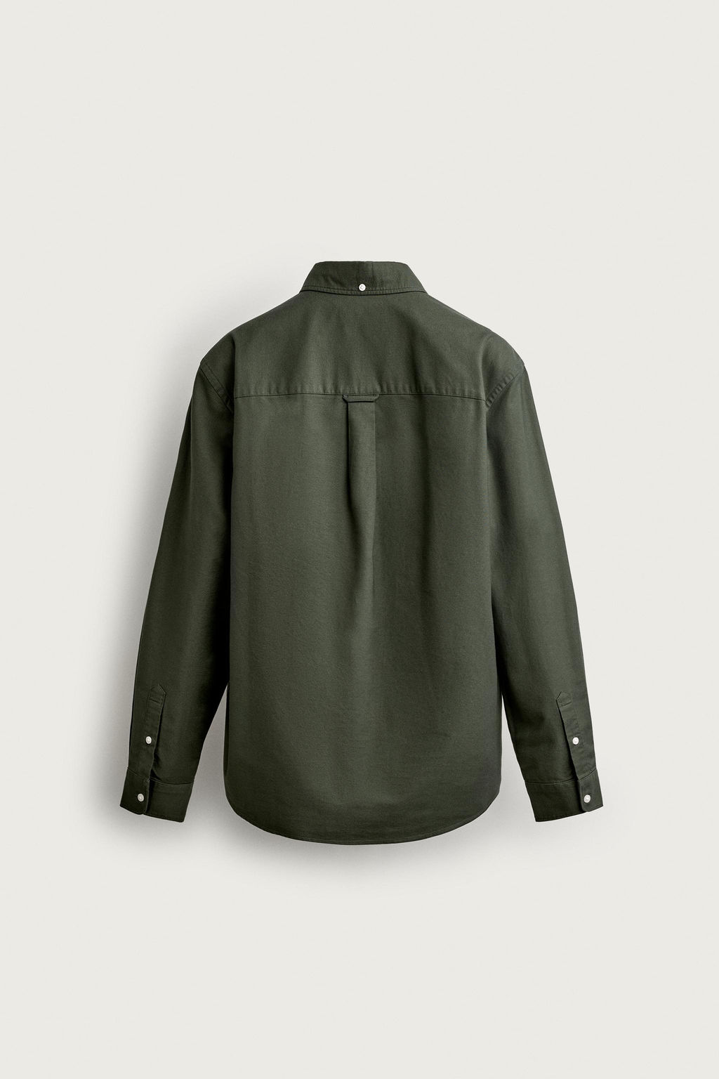 CAMISA REGULAR FIT ESTRUCTURA OXFORD / Verde oscuro - Zara фото 9