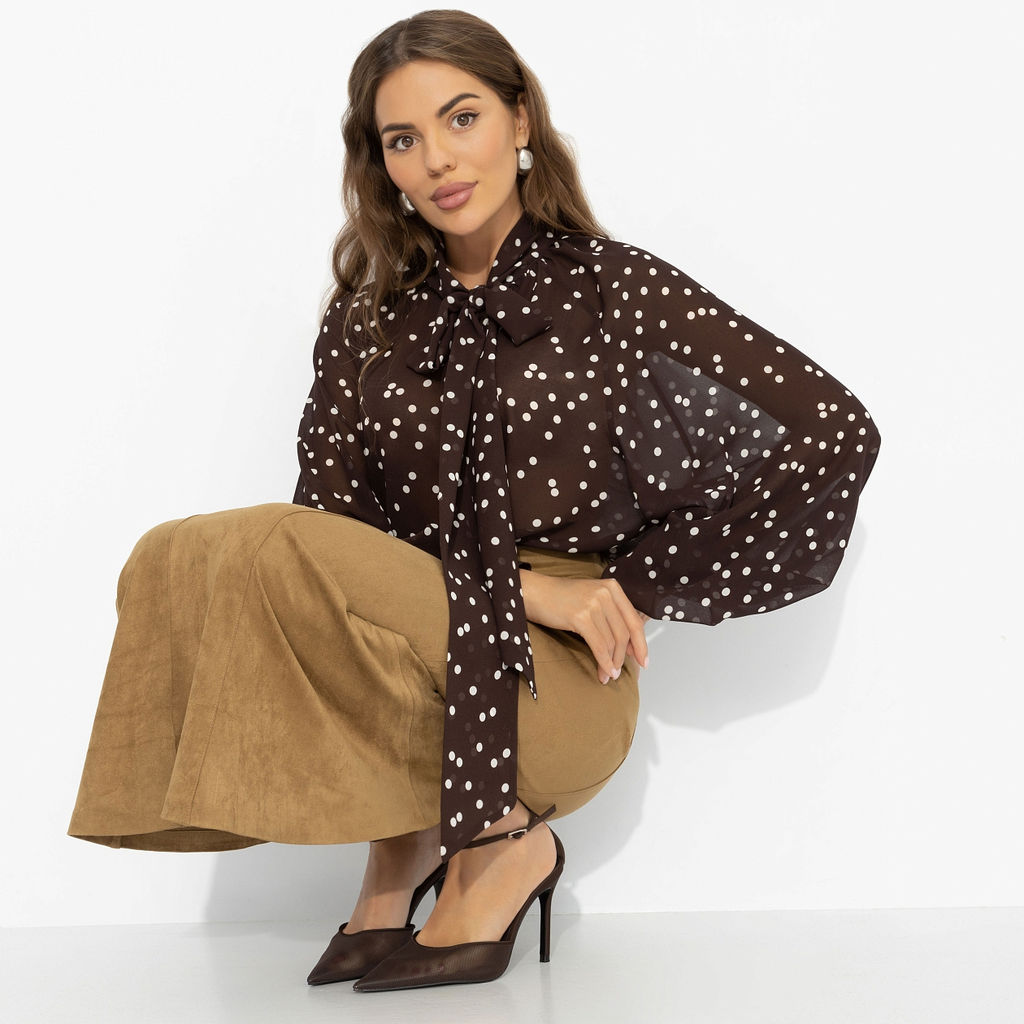 Блуза для нескучного офиса, Привлекаю удачу (американо) - Charutti фото 10