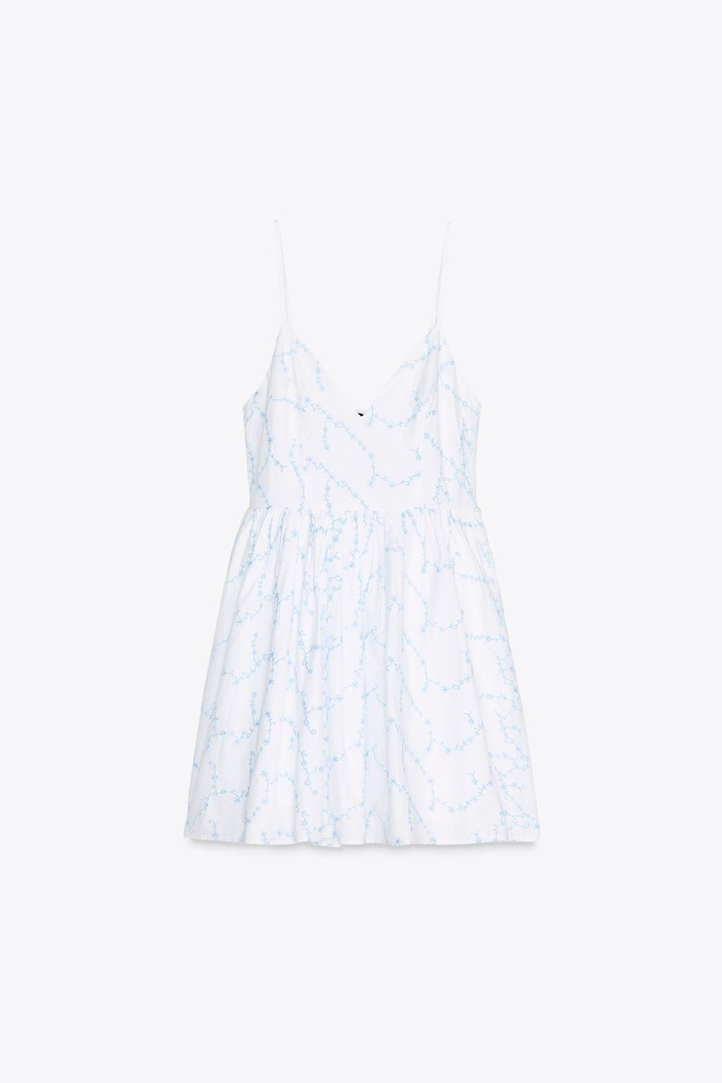 EMBROIDERED POPLIN DRESS - Zara фото 6
