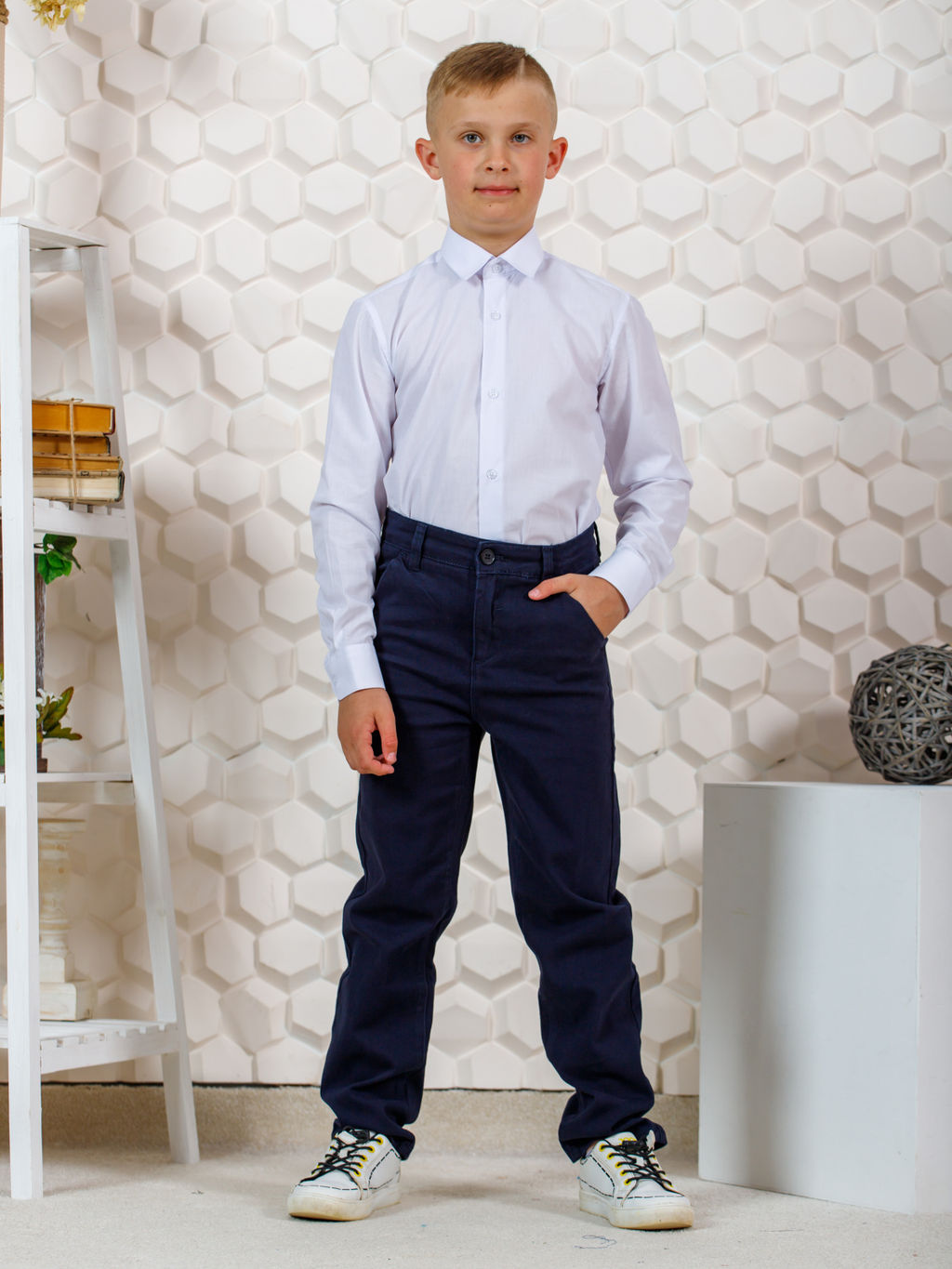 Брюки чиносы Александр синий - Ладошки фото 2