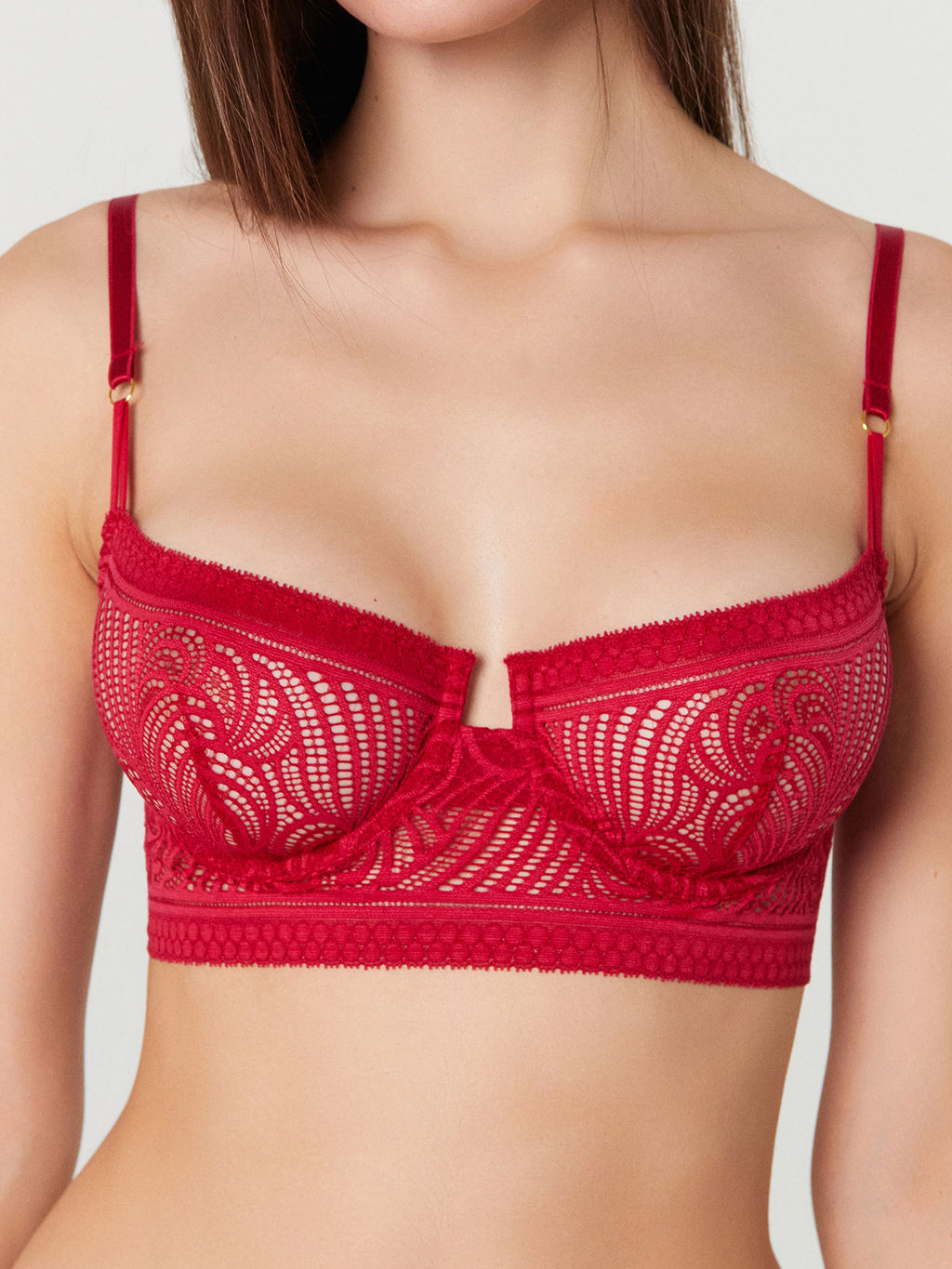Бюстгальтер женский красный кружевной - Mark formelle фото 2