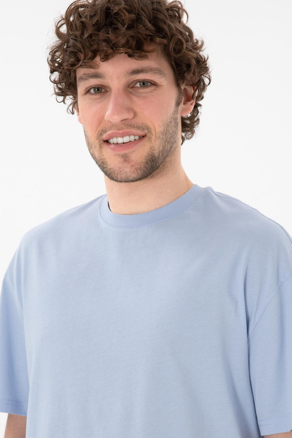 Erkek Long Fit Bisiklet Yaka A__k Mavi Basic Ti__rt Sepette S_rpriz _ndirim - U.s. polo assn фото 3