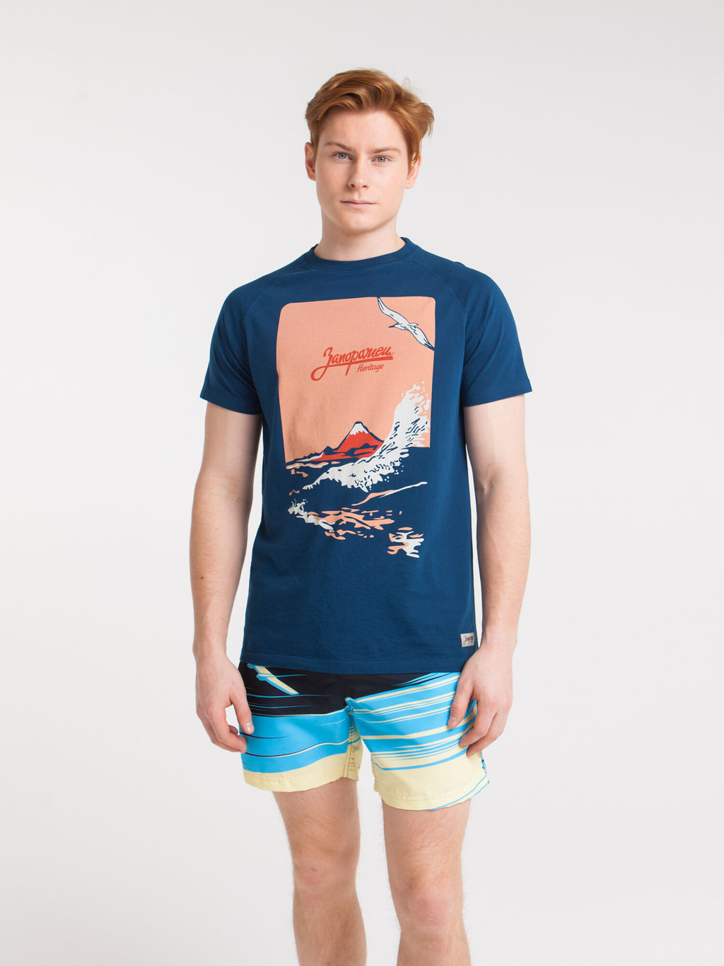 Футболка ЗАПОРОЖЕЦ Gora I Volna DARK NAVY  фото 2