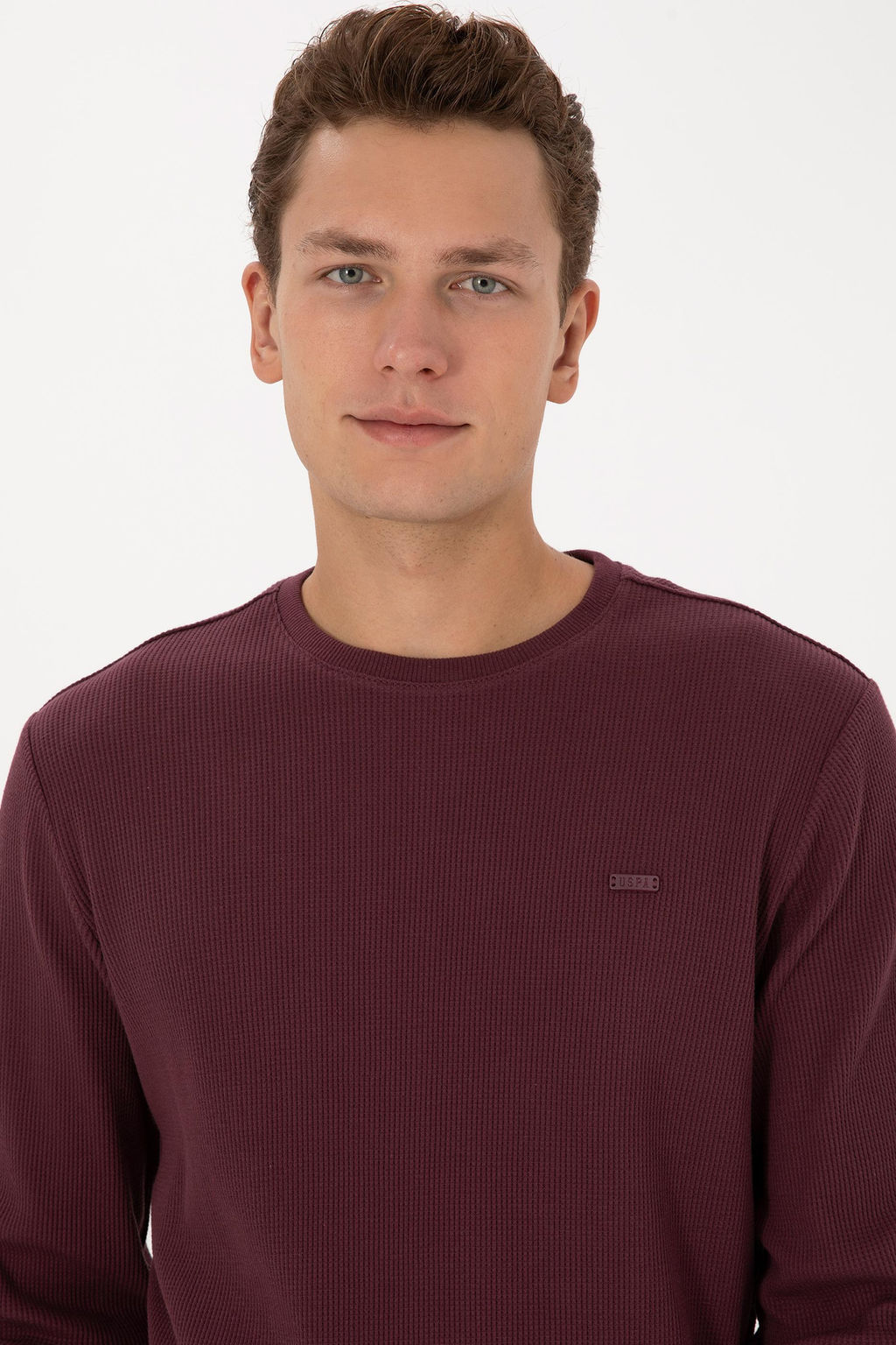 Erkek Regular Fit Bisiklet Yaka Bordo Sweatshirt - U.s. polo assn фото 2