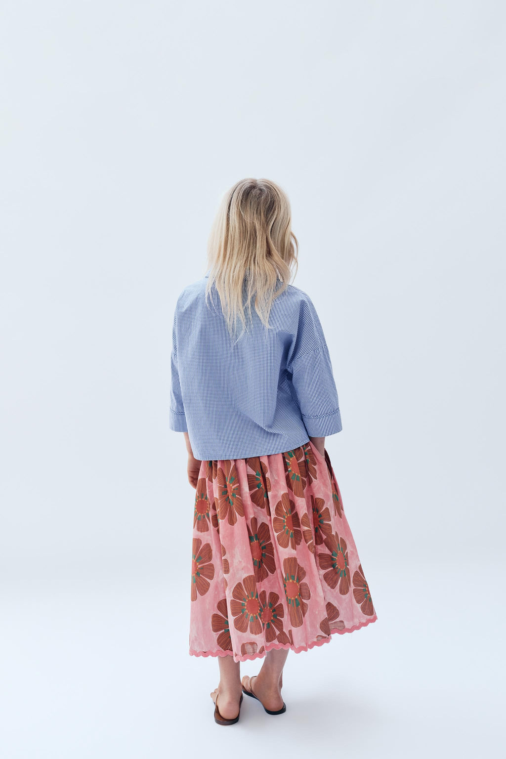 6-14 A?OS/ FALDA MIDI ESTAMPADO FLORES LIMITED EDITION / Estampado - Zara фото 5