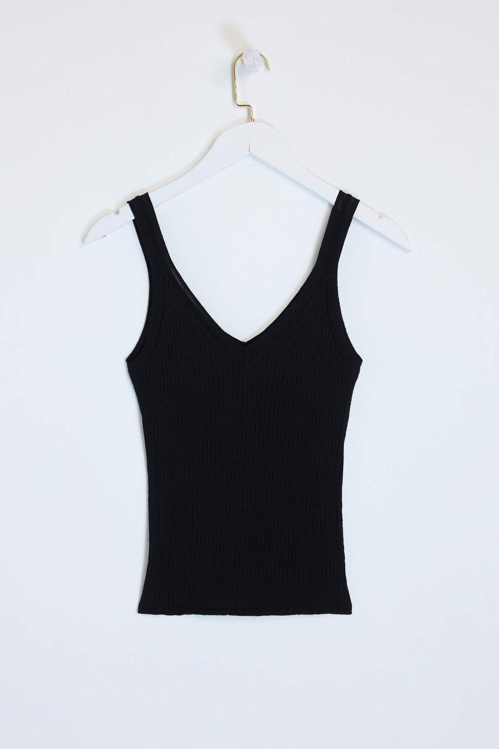 Siyah V Yaka Triko Bluz TWOSS26BZ00312 - Trendyolmilla фото 2