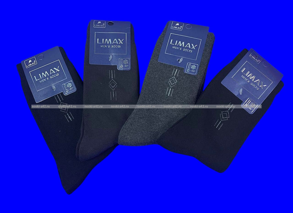 Цена за 6 пар. LIMAX носки мужские внутри махра арт. 6060 (683,65100)