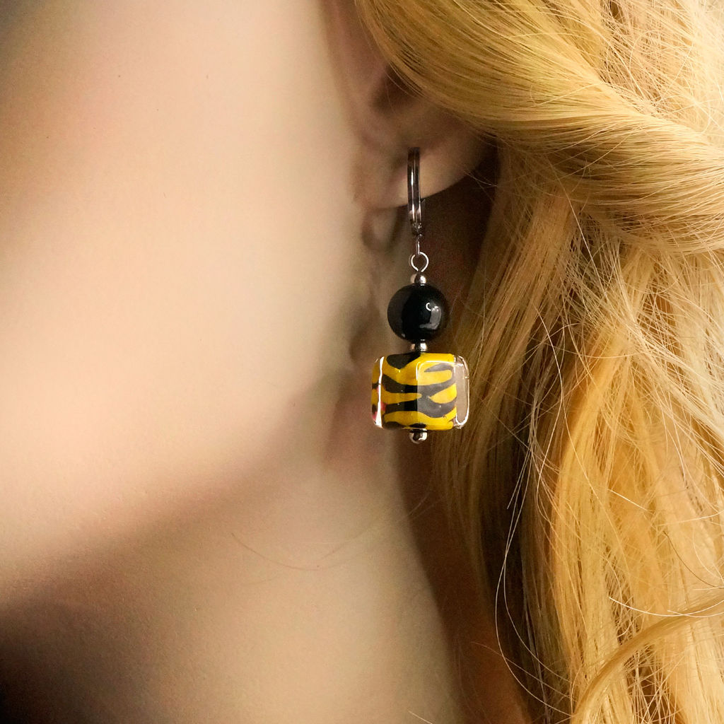 Серьги из муранского стекла SAFARI LS3450 - Vloes фото 3