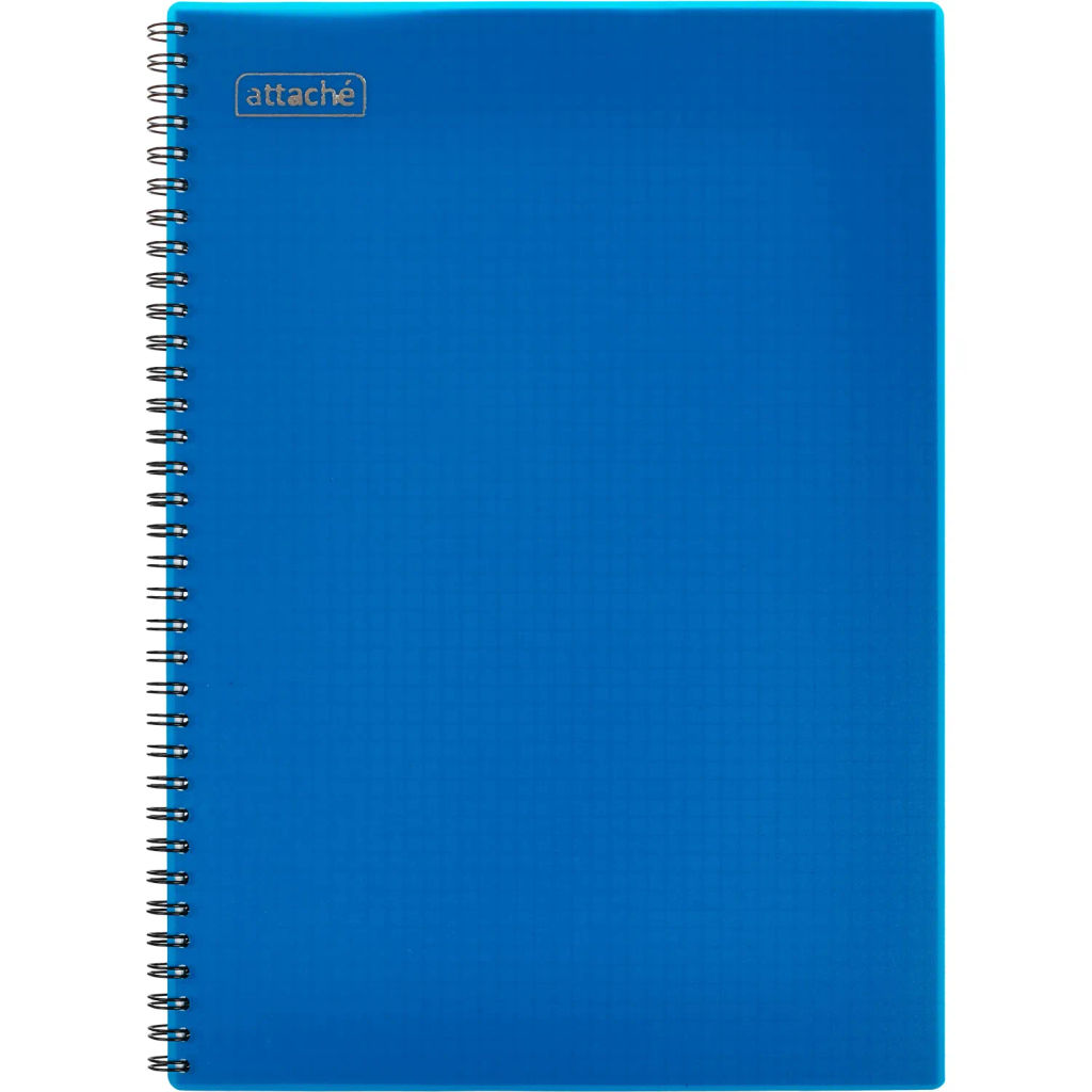 Тетрадь общая Attache 96л клетка А4 спираль, обложка Plastic, синяя  фото 2